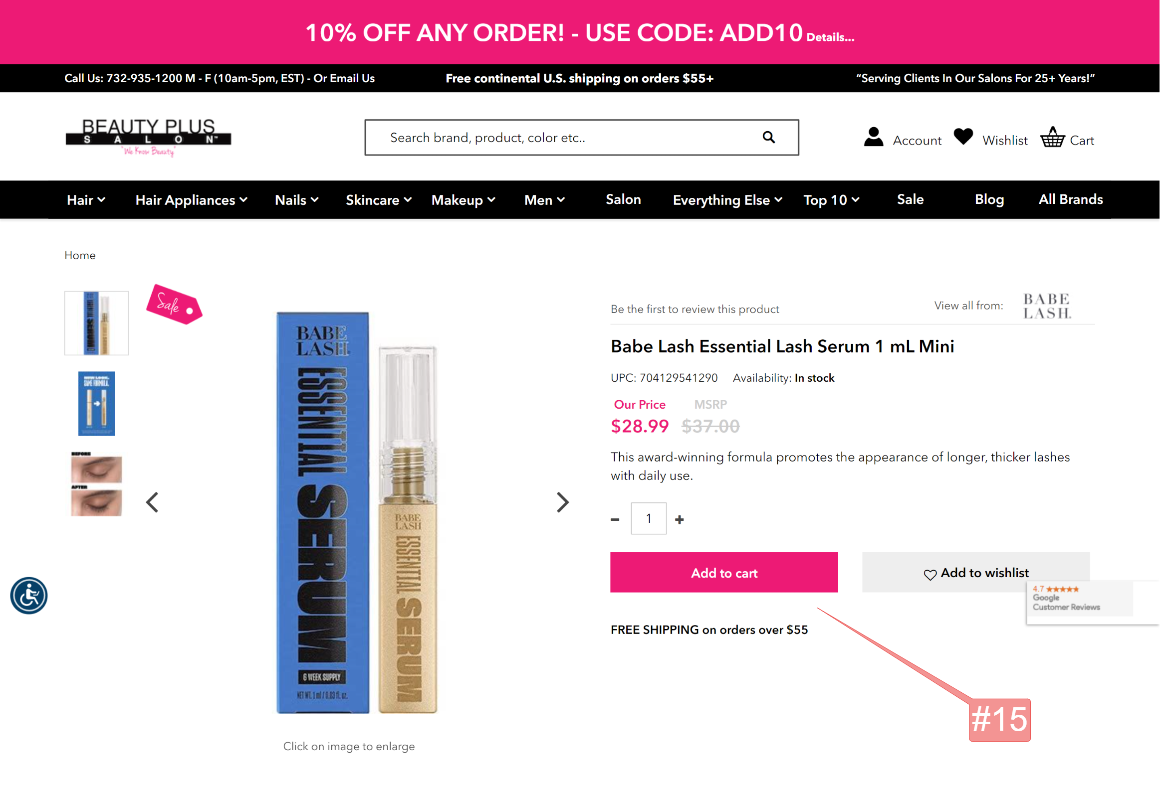 Beauty Plus Salon Shipping & Store Pickup